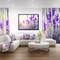 Designart - Purple Lavender Field - Floral Photography Framed Canvas Art Print
